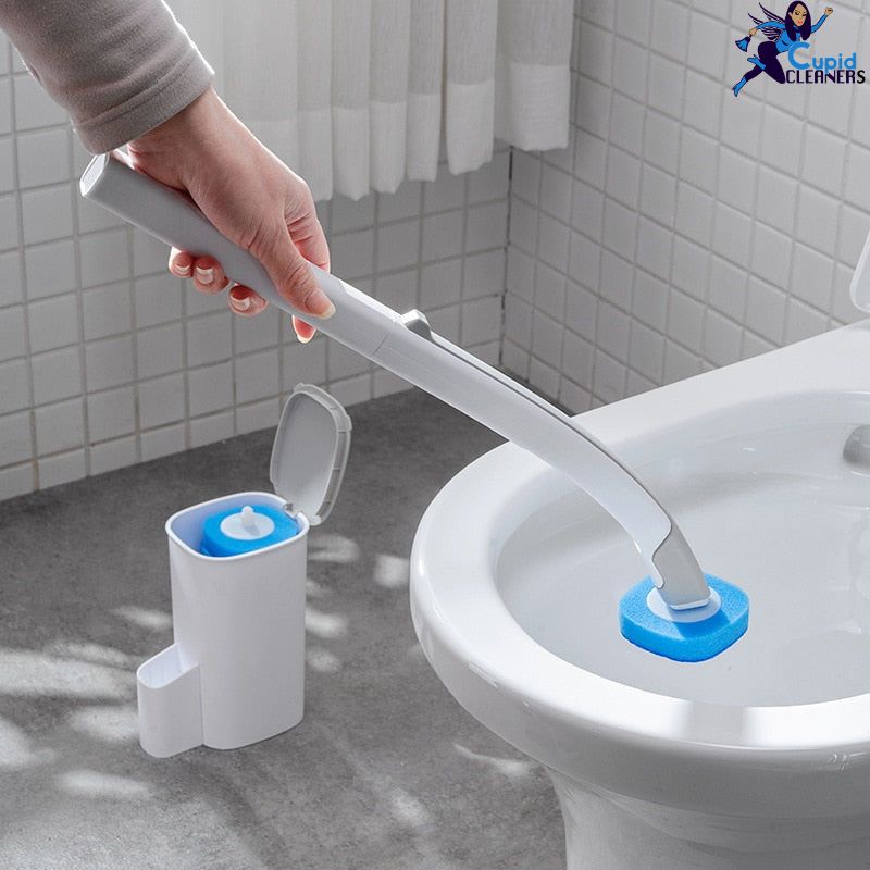 MOVKZACV Kit de Brosse WC,Système de Nettoyage de Toilettes Jetable,Nettoyage  de Brosse de Toilette pour la Salle de Bain,Nettoyant Intégré têtes  d'éponge Refills(8 têtes de Rechange) : : Cuisine et Maison