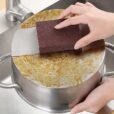 Éponge Anti Rouille nettoie les casseroles
